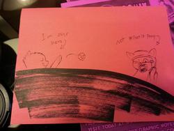 Size: 600x450 | Tagged: safe, artist:postitpony, nightmare nights dallas, sticky note