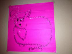 Size: 600x450 | Tagged: safe, artist:postitpony, oc, oc only, oc:fluffle puff, photo, sticky note