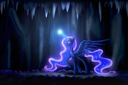 Size: 3000x2000 | Tagged: safe, artist:flamevulture17, princess luna, g4, female, high res, solo