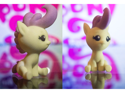 Size: 625x465 | Tagged: safe, cream puff, pony, g4, baby, baby pony, figure, filly, foal, photo