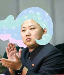 Size: 420x486 | Tagged: safe, princess celestia, g4, kim jong-un, majestic as fuck, male, ms paint, north korea, solo