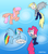 Size: 886x1000 | Tagged: safe, artist:empyu, derpy hooves, pinkie pie, rainbow dash, pegasus, pony, g4, female, flying, in which pinkie pie forgets how to gravity, mare, mime, pantomime, pinkie being pinkie, pinkie physics