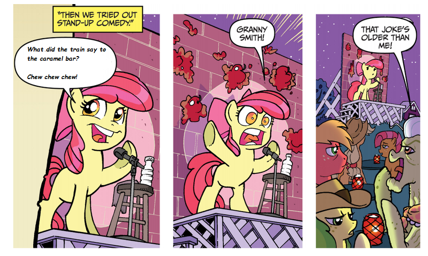 753335 safe, edit, idw, apple bloom, apple fritter, applejack, babs