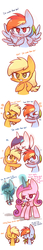 Size: 850x5000 | Tagged: safe, artist:joycall6, applejack, princess cadance, rainbow dash, shining armor, g4, comic, drunk, korean