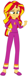 Size: 3000x7988 | Tagged: safe, artist:discorded, sunset shimmer, equestria girls, g4, my little pony equestria girls: rainbow rocks, absurd resolution, clothes, female, fist pump, pajamas, show accurate, simple background, slippers, solo, transparent background, vector