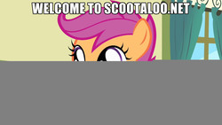 Size: 1280x720 | Tagged: safe, edit, edited screencap, screencap, scootaloo, pegasus, pony, g4, caption, female, filly, homestar runner, image macro, meme, solo