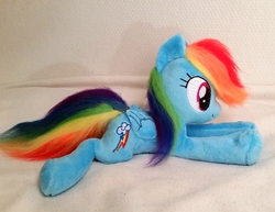 Size: 2282x1763 | Tagged: safe, artist:epicrainbowcrafts, rainbow dash, g4, beanie (plushie), craft, irl, photo, plushie, solo