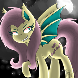 Size: 1280x1280 | Tagged: safe, artist:prlncess-lollipop, fluttershy, g4, female, flutterbat, smiling, solo