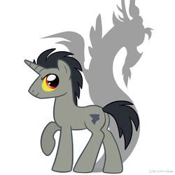 Size: 2000x2000 | Tagged: safe, artist:isa-isa-chan, discord, g4, high res, male, ponified, pony discord, shadow, solo