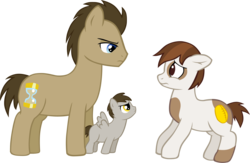 Size: 1818x1184 | Tagged: safe, artist:ludiculouspegasus, doctor whooves, pipsqueak, time turner, oc, earth pony, pony, g4, colt, cutie mark, foal, male, offspring, older, older pipsqueak, parent:derpy hooves, parent:doctor whooves, parents:doctorderpy, simple background, stallion, transparent background