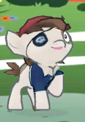 Size: 206x294 | Tagged: safe, gameloft, pipsqueak, earth pony, pony, g4, adorable face, animated, colt, cute, dancing, faic, foal, male, scary butt fun, solo, squeakabetes