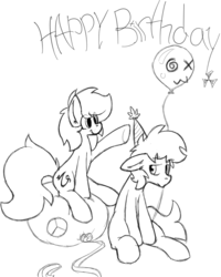 Size: 790x986 | Tagged: safe, artist:trippiehippie, legends of equestria, balloon, balloon riding, birthday