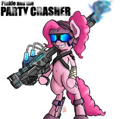 Size: 1045x1008 | Tagged: safe, artist:greyscaleart, pinkie pie, earth pony, pony, g4, armor, bipedal, female, solo