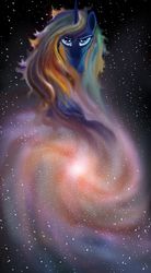 Size: 2200x4000 | Tagged: safe, artist:greyscaleart, princess luna, g4, female, galaxy mane, solo, space