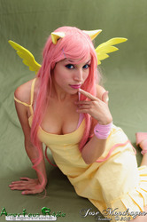 Size: 2848x4288 | Tagged: safe, artist:rinamx, fluttershy, human, g4, cleavage, cosplay, female, irl, irl human, photo
