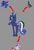 Size: 500x727 | Tagged: safe, artist:deusexequus, princess cadance, princess luna, queen chrysalis, changepony, hybrid, g4, arrow, colored wings, female, fusion, fusion:princess cadance, fusion:princess luna, fusion:queen chrysalis, gradient wings, gray background, mare, red arrow, simple background, wings