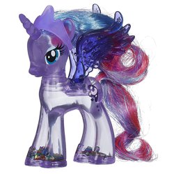 Size: 1500x1500 | Tagged: safe, princess luna, g4, official, brushable, female, rainbow power, rainbow shimmer, snow globe, snowglobe pony, solo, toy