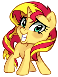 Size: 525x697 | Tagged: safe, artist:pepooni, sunset shimmer, pony, unicorn, g4, cute, female, filly, filly sunset shimmer, solo, younger