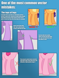Size: 2000x2644 | Tagged: safe, artist:austiniousi, applejack, pinkie pie, rarity, twilight sparkle, g4, error, high res, how to, leg, node pushing, tutorial, vector, wrong