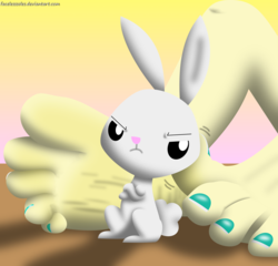 Size: 5215x5005 | Tagged: safe, artist:facelesssoles, angel bunny, fluttershy, g4, absurd resolution, angry, barefoot, feet, fetish, foot fetish, foot focus, rubbing, soles, teasing, toes