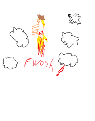 Size: 942x1200 | Tagged: safe, artist:jihadjimmy, applejack, crow, g4, 1000 hours in ms paint, cloud, ms paint, quality, rocket