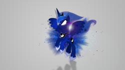 Size: 3840x2160 | Tagged: safe, artist:90sigma, artist:ext109, princess luna, alicorn, pony, g4, female, glowing eyes, high res, mare, shadow, solo, vector, wallpaper
