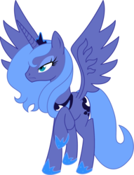 Size: 1210x1582 | Tagged: safe, artist:etonyoc, princess luna, pony, g4, female, implied nightmare moon, raised hoof, s1 luna, scowl, simple background, solo, transparent background, vector