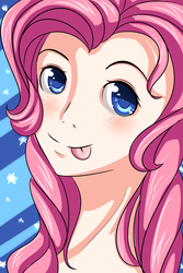 Size: 2000x3000 | Tagged: safe, artist:chiweee, pinkie pie, human, g4, :p, female, high res, humanized, solo