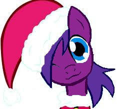 Size: 234x218 | Tagged: safe, artist:myfaceisonfire11, oc, oc only, oc:sagebrush fire, christmas ponies, clothes, face on fire!!, hat, santa costume, santa hat, santa pony