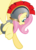 Size: 3613x5050 | Tagged: safe, artist:qtmarx, fluttershy, private pansy, pegasus, pony, g4, female, simple background, solo, transparent background, vector