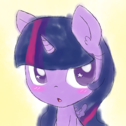 Size: 500x500 | Tagged: safe, artist:twithehedgehog, twilight sparkle, alicorn, pony, g4, blushing, chibi, female, mare, solo, twilight sparkle (alicorn)