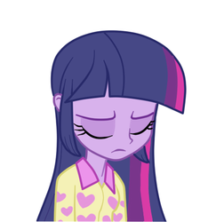 Size: 396x440 | Tagged: safe, artist:elsa33pony, twilight sparkle, equestria girls, g4, my little pony equestria girls: rainbow rocks, eyes closed, female, sad, solo, twilight sparkle (alicorn), upset