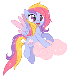 Size: 2918x3275 | Tagged: safe, artist:xwhitedreamsx, oc, oc only, oc:glittering cloud, pegasus, pony, high res, simple background, solo, sparkles, transparent background