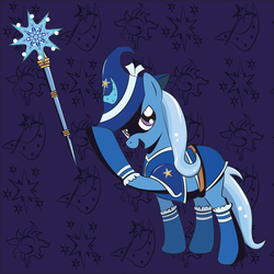 Size: 1500x1500 | Tagged: safe, artist:peichenphilip, trixie, pony, unicorn, g4, clothes, cutie mark, female, mare, socks, solo, wand