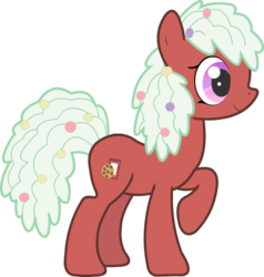 Size: 711x748 | Tagged: safe, artist:twitchy-tremor, idw, toffee truffle, earth pony, pony, friends forever #1, g4, my little pony: friends forever, spoiler:comic, female, idw showified, mare, raised hoof, simple background, solo, transparent background