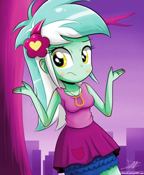 Size: 1784x2162 | Tagged: safe, artist:the-butch-x, lyra heartstrings, equestria girls, g4, female, shrug, solo