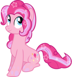 Size: 5000x5345 | Tagged: safe, artist:meteor-spark, pinkie pie, g4, absurd resolution, female, rainbow power, simple background, solo, transparent background, vector