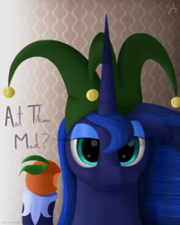 Size: 2560x3200 | Tagged: safe, artist:misterjuly, princess luna, g4, female, high res, orange, solo