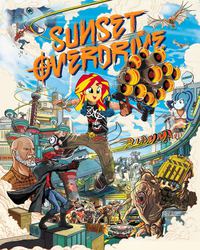 Size: 662x827 | Tagged: safe, edit, sonata dusk, sunset shimmer, equestria girls, g4, spoiler:comic, crossover, female, pun, solo, sunset overdrive, video game, visual pun, xbox one