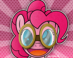 Size: 2515x2000 | Tagged: safe, artist:mrcbleck, pinkie pie, g4, female, goggles, high res, solo