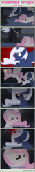 Size: 1004x4917 | Tagged: safe, artist:estories, princess celestia, oc, oc:holly, comic:seeds of darkness, g4, comic, flashback