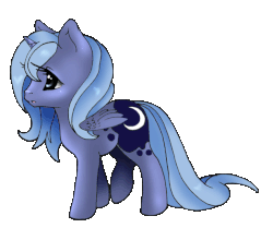 Size: 670x561 | Tagged: safe, artist:sugarcup, princess luna, g4, female, filly, gif, non-animated gif, s1 luna, solo, woona