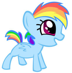 Size: 4890x5000 | Tagged: safe, artist:maximillianveers, rainbow dash, g4, absurd resolution, female, filly, filly rainbow dash, solo, younger