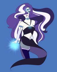 Size: 703x888 | Tagged: safe, artist:drsunnybun, nightmare rarity, human, g4, female, hair over one eye, humanized, solo