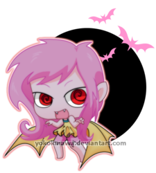 Size: 450x500 | Tagged: safe, artist:yokokinawa, fluttershy, human, g4, chibi, female, flutterbat, humanized, simple background, solo, transparent background, winged humanization