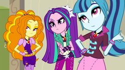 Size: 1280x720 | Tagged: safe, screencap, adagio dazzle, aria blaze, sonata dusk, equestria girls, g4, my little pony equestria girls: rainbow rocks, the dazzlings