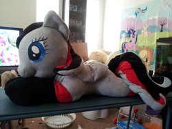 Size: 1280x960 | Tagged: safe, artist:littlewolfstudios, oc, oc only, oc:bridle timeout, pegasus, pony, irl, life size, photo, plushie, solo