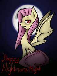 Size: 480x640 | Tagged: safe, artist:jadekettu, fluttershy, g4, female, flutterbat, solo