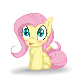 Size: 800x800 | Tagged: safe, artist:mercurycraft7, fluttershy, g4, blushing, chibi, cute, female, solo, tongue out