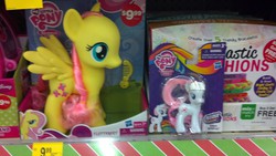 Size: 3264x1840 | Tagged: safe, fluttershy, nurse redheart, g4, brushable, exclusive, female, irl, photo, really big, toy, walgreens